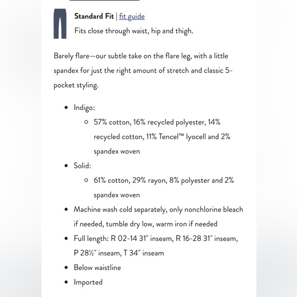 JJill Barely Flare jeans, misses 6, EUC - Picture 16 of 16